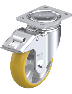 Pasukamas poliuretano ratukas su stabdžiais 160 mm