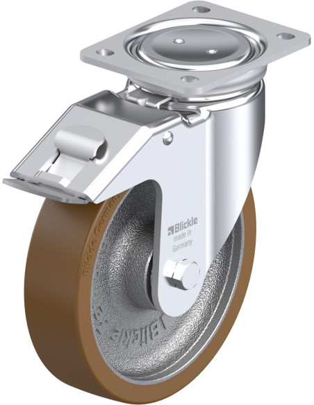 Pasukamas poliuretano ratukas LUH-GB 200K-FI su stabdžiais