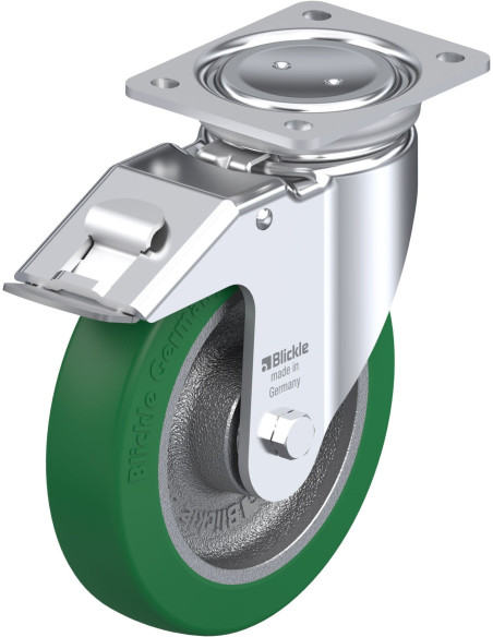 Pasukamas poliuretano ratukas LUH-GST 200K-FI su stabdžiais