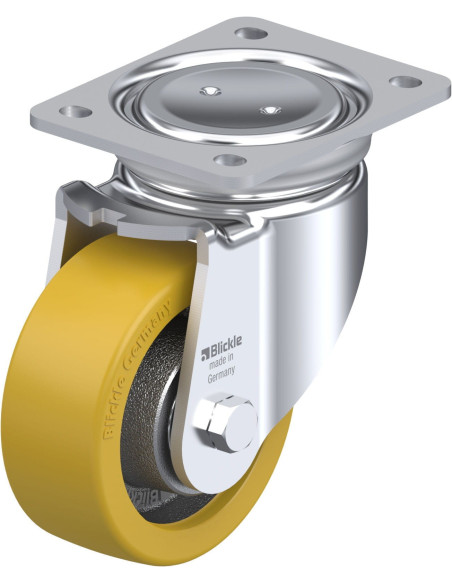 Poliuretano pasukamas ratukas LUH-GTH 127K, 125 mm