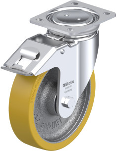 LUH-GTH 200K-FI poliuretano pasukamas ratukas su stabdžiais