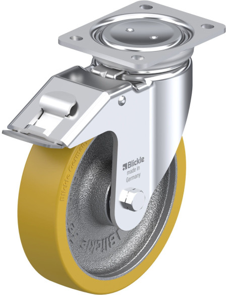 LUH-GTH 200K-FI poliuretano pasukamas ratukas su stabdžiais