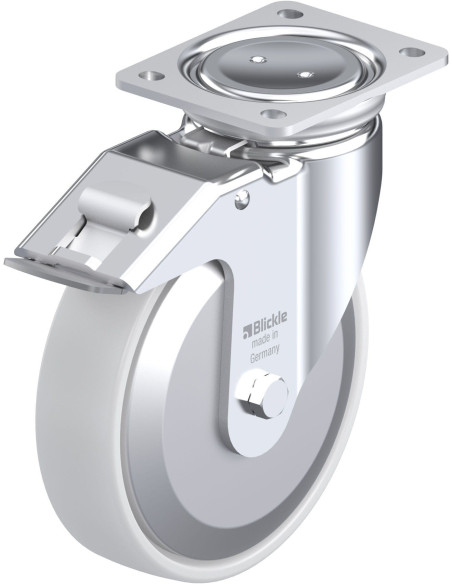 LUH-PO 200K-FI-FA sintetinis ratukas su stabdžiais, 200 mm