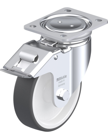 Pasukamas poliuretano ratukas su stabdžiais LUH-POTH 160G-FI