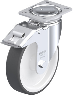 Pasukamas poliuretano ratukas su stabdžiais 200 mm