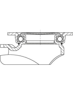 LUH-POTH 200R-FA poliuretano pasukamas ratukas 200 mm 2