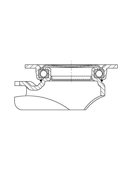 LUH-POTHS 160K-FA pasukamas poliuretano ratukas 160 mm