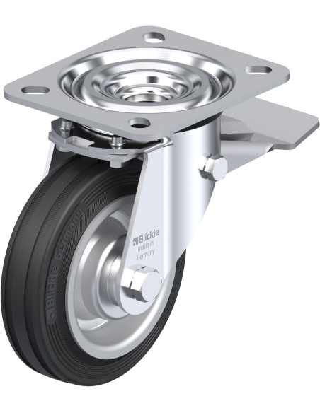 L-V 100R-ST pasukamas ratukas su stabdžiais, 100 mm