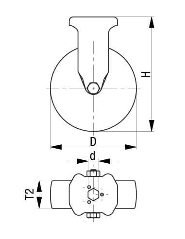 BRA-PATH 50KF-ELS antistatinis ratukas 50 mm