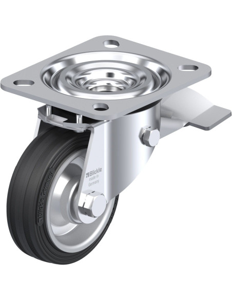 L-V 80R-ST pasukamas ratukas su stabdžiais, 80 mm