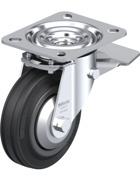 L-VPP 100G-ST-FA: 100 mm guminis pasukamas ratukas su