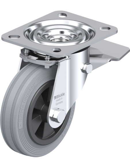 L-VPP 100G-ST-SG 100 mm guminis pasukamas ratukas su