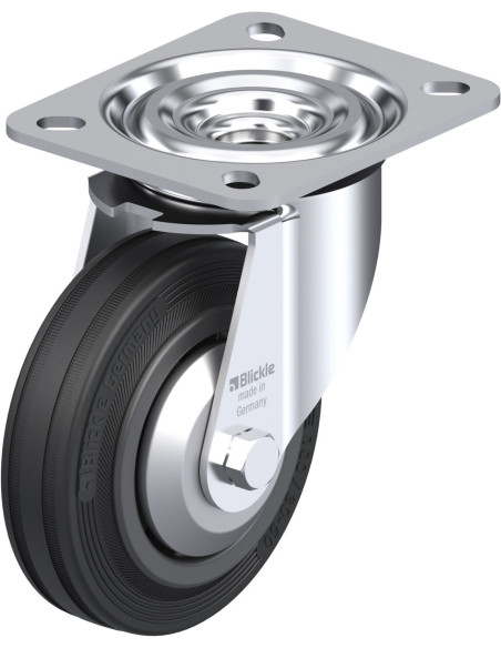 L-VPP 100R-FA pasukamas ratukas su guma, 100 mm