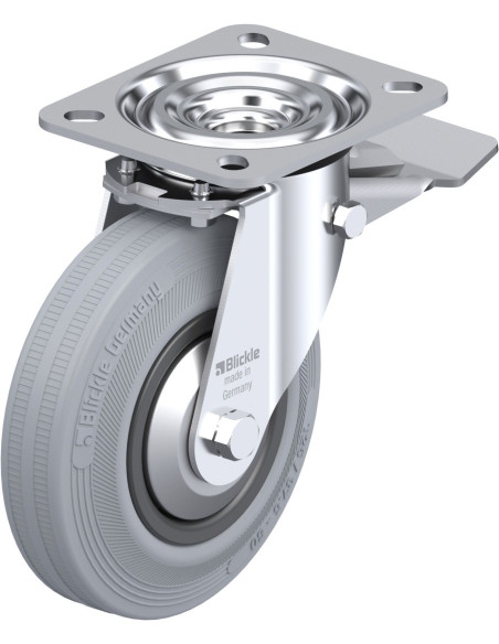 L-VPP 125G-ST-SG-FA - 125 mm pasukamas ratukas su stabdžiais