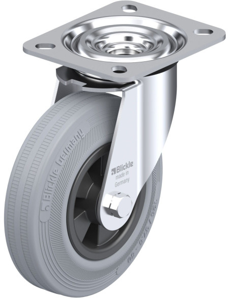 L-VPP 125R-SG pasukamas ratukas su guma, 125 mm