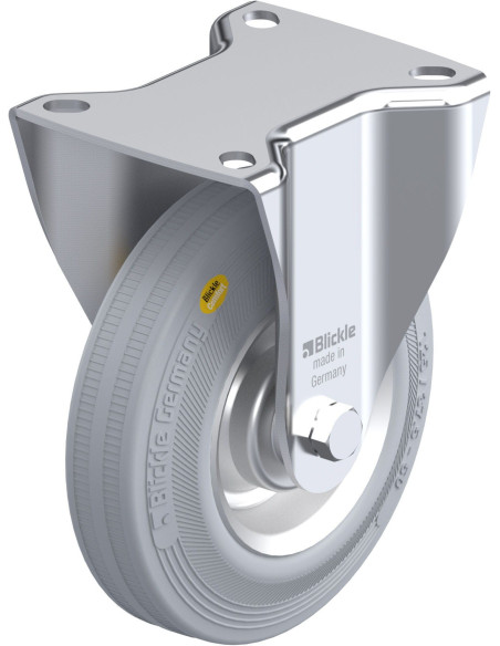 B-RD 125R-VLI fiksuotas ratukas dengtas guma