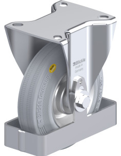 B-RD 125R-VLI-FS fiksuotas ratukas dengtas guma