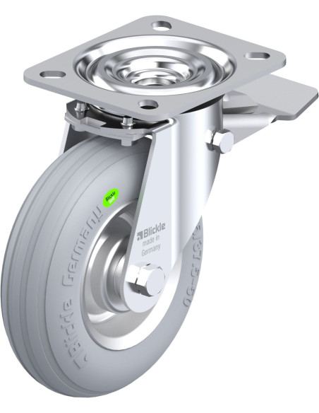 L-VW 125R-ST-SG pasukamas ratukas su stabdžiais 125 mm