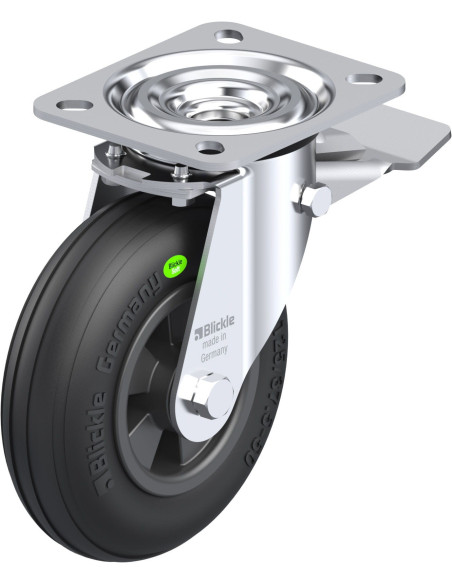 L-VWPP 125R-ST pasukamas ratukas su stabdžiais, 125 mm