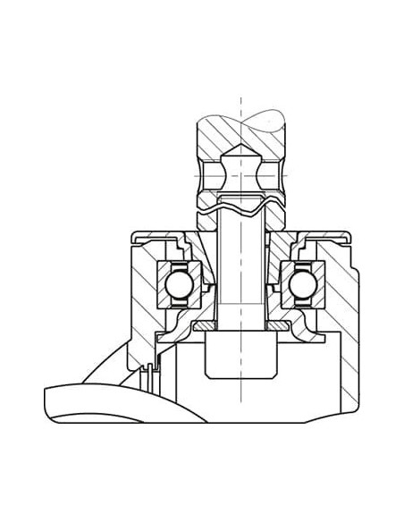 LWGXE-TPA 101XKF-ELS-ZAX55 antistatinis pasukamas ratukas