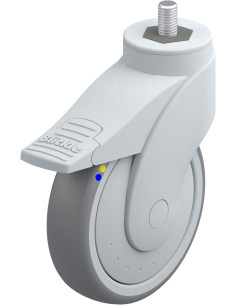 LWGXE-TPA 125 mm antistatinis ratukas su stabdžiais