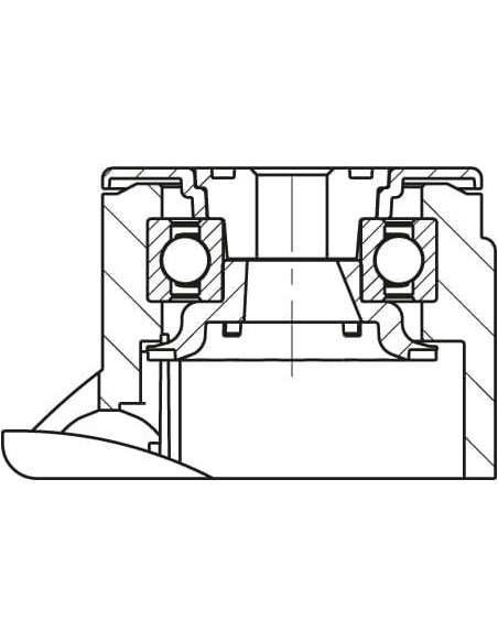 LWGX-TPA 101XKF-11-FI-AMGX100 sintetinis pasukamas ratukas