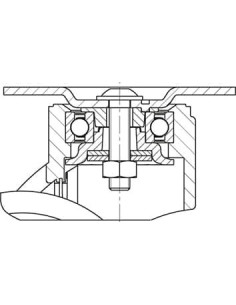 LWGX-TPA 126XKF-PX25 pasukamas sintetinis ratukas su 125 mm 2