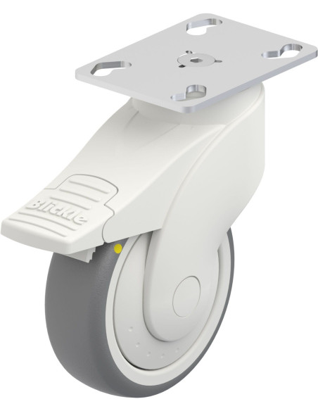 LWKE-TPA 100 mm guminis ratukas su stabdžiais