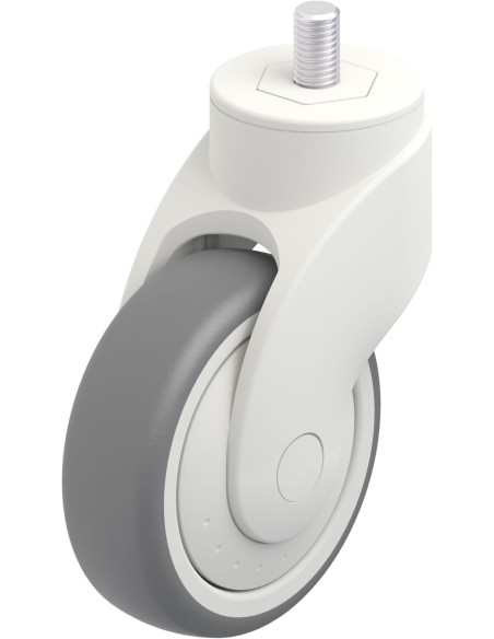 LWK-TPA 101KF-GS12 sintetinis pasukamas ratukas, 100 mm