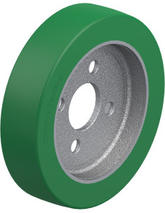 GSTA 250/4 - Poliuretaninis ratukas su flanšu