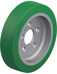 GSTA 302/5 - 300 mm poliuretaninis ratukas su flanšu