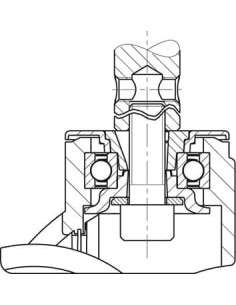 LWKX-TPA 126XKF-ZAX55 pasukamas sintetinis ratukas 125 mm 2