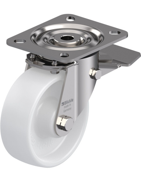 LX-PO 100XR-ST - Nerūdijantis plieno pasukamas ratukas su