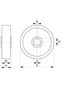 GSTN 202/35H7 varantysis ratas su poliuretano protektoriumi 2