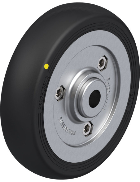 PGV 120/12XR-EL ratas - 120 mm guminis ratukas
