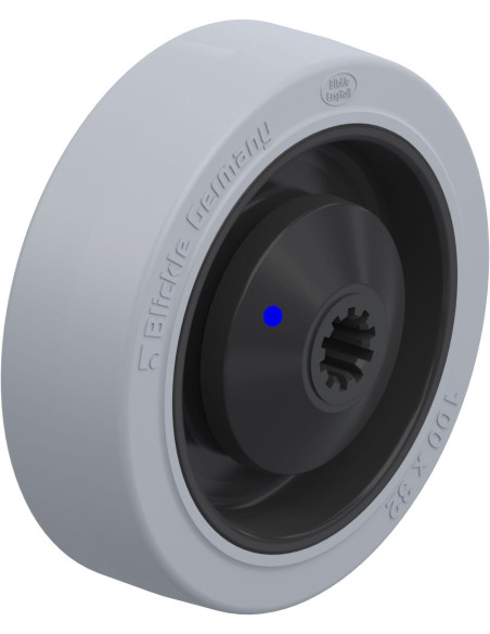 POEV 100/10XKA-SG - 100 mm guminis ratas su nailono centru