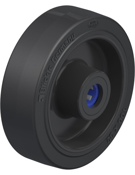 POEV 100/12XR - 100 mm guminis ratas su adatiniu guoliu