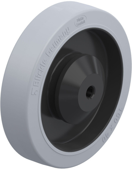 POEV 161/12KA-SG - 160 mm guminis ratukas su nailono centru