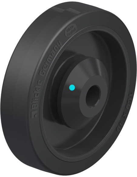 POEV 161/20KAD - 160 mm guminis ratukas su nailono centru