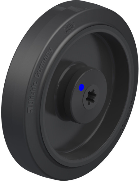 POEV 200/12XKA - 200 mm guminis ratas su nailono centru