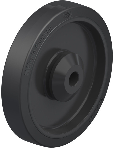 POEV 201/20KA - 200 mm guminis ratukas su nailono centru