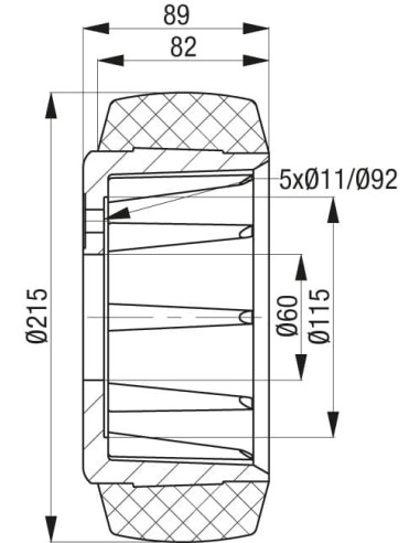 REV 215x82/60-5-SG ratas krautuvams