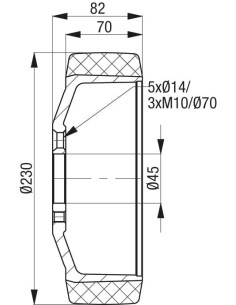 REV 230x70/45-5+3 ratas krautuvams 2