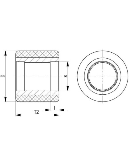 Ratukas RK-HTH 085x050/47x14-50-Z poliuretaninis