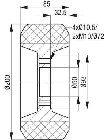 RTH 200x85/50-4+2 ratukas krautuvams