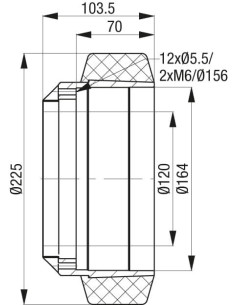 RTH 225x70/120-12-P ratas krautuvams ir kėlimo technikai 2