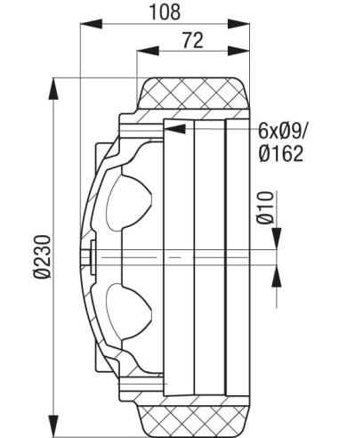 RTH 230x72/10-6-P ratukas krautuvams ir kėlimo technikai