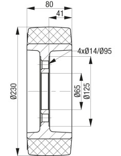 RTH 230x80/65-4-75SH ratas krautuvams 2