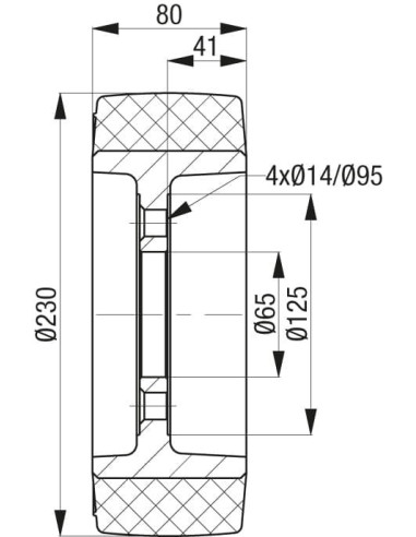 RTH 230x80/65-4-75SH ratas krautuvams