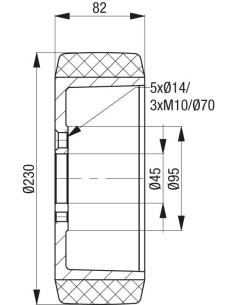 RTH 230x82/45-5+3 ratas krautuvams 2